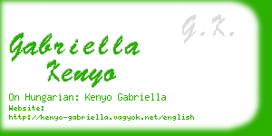 gabriella kenyo business card